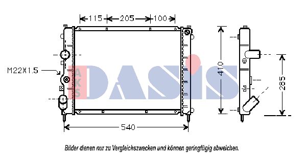 AKS DASIS Radiators, Motora dzesēšanas sistēma 181610N